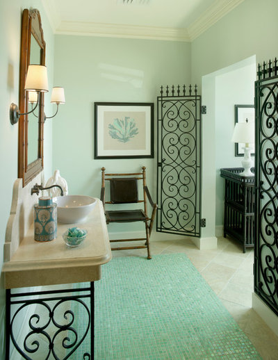 Tropical Powder Room by Andreozzi Architecture