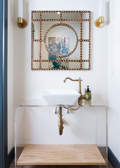 Transitional Powder Room by Tommy Daspit Photographer