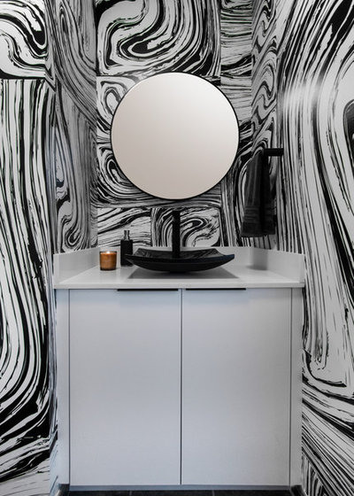 Contemporary Powder Room by Gabriel Volpi Architecture Photographer