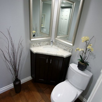 80 - Irvine - Transitional Kitchen Remodel with Custom Cabinets & Powder room