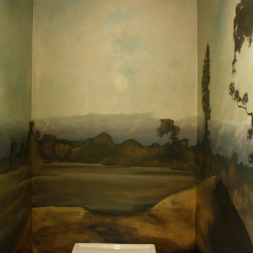 Arteriors Landscape Mural on Pearlescent Background