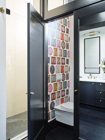 Eclectic Powder Room by Suzanne Childress Design