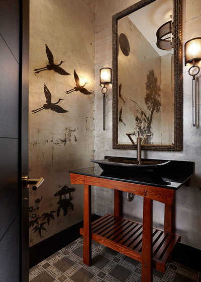 Asian Powder Room by Mary Washer Designs