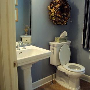 75 Beautiful Traditional Powder Room with a Pedestal Sink Pictures ...