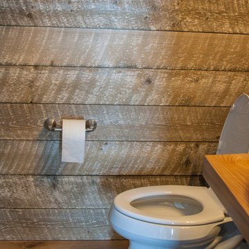 Bathroom - Circle Sawn Spruce Accent Wall