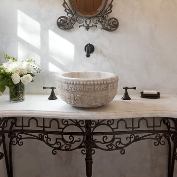 Bathroom Sinks Antique Limestone and Marble (Mediterranean style)