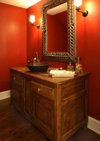 Eclectic Powder Room by Becker Architects Limited