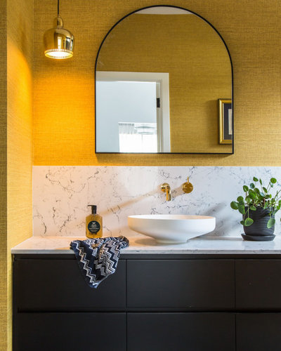 Contemporary Powder Room by The Den Interiors