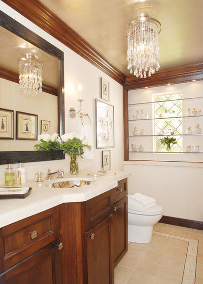 Traditional Powder Room by Annette English & Associates