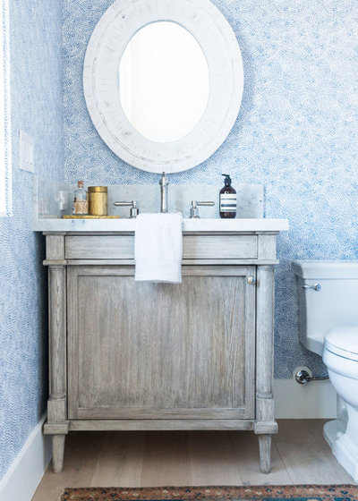 Beach Style Powder Room by Morrison Interiors
