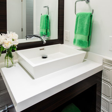 Bold & Beckoning Modern Powder Room Renovation