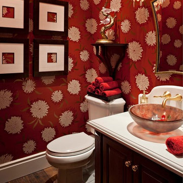 Bold Red Bathroom