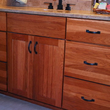 Breckenridge Home- Master bath detail of cabinetry