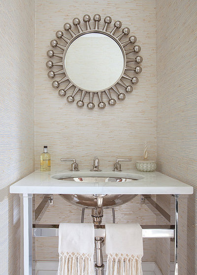 Contemporary Powder Room by Cara Woodhouse Interiors LLC