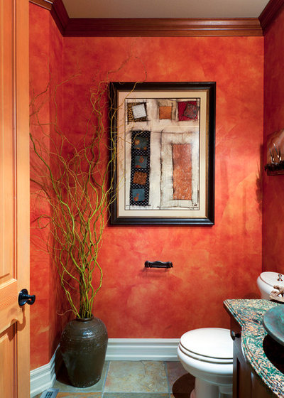 Eclectic Powder Room by Classic Interiors