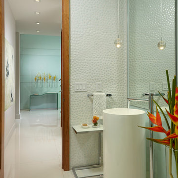 By J Design Group – Powder Room - Miami Interior Designers – Contemporary