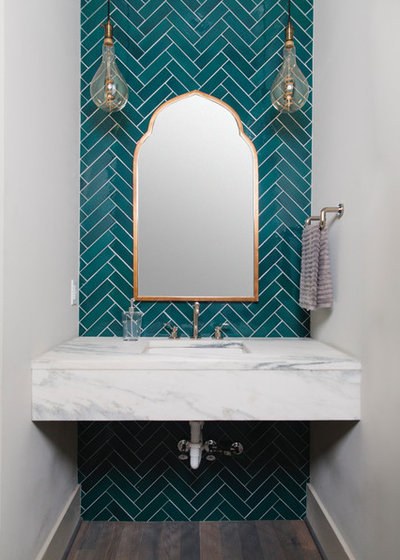 Contemporary Powder Room by Set To Sell, LLC