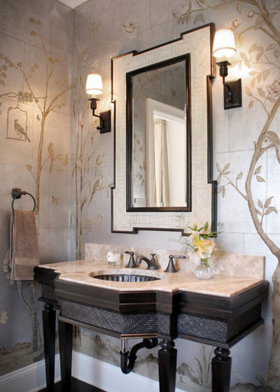Traditional Powder Room by House of L
