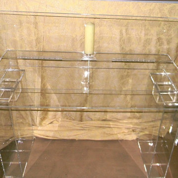Clear Lucite Hinge top desk