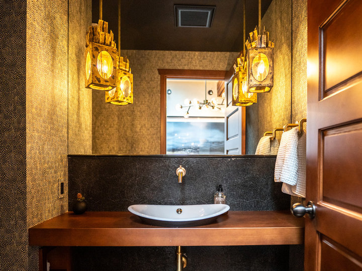 Midcentury Powder Room - Powder Room