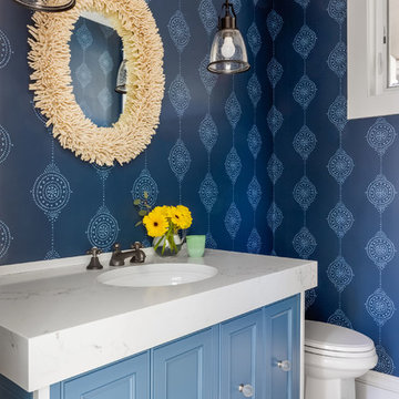 Coastal Farmhouse Powder Bathroom