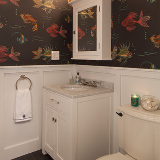 Powder room - traditional powder room idea in New York