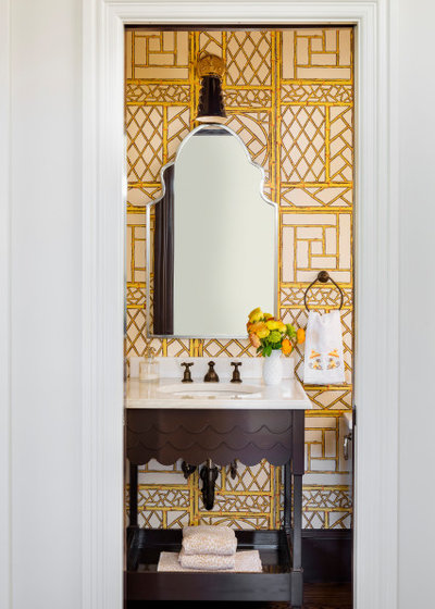 Transitional Powder Room by Sweenor Builders Incorporated