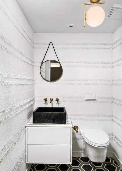 Contemporary Cloakroom Contemporary Powder Room