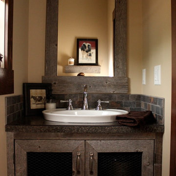 Custom Barnboard Bathroom Vanity
