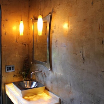 Custom Modern Venetian Plaster Bathroom