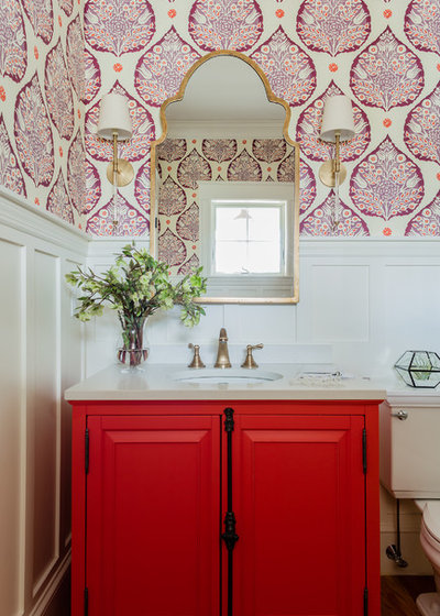 Traditional Powder Room by Robin Gannon Interiors