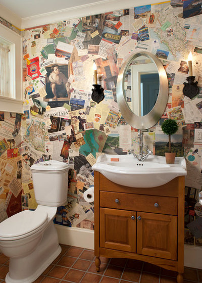 Eclectic Powder Room by Tyner Construction Co Inc