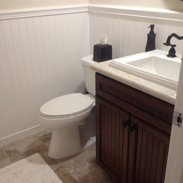 Farmhouse powder bath remodel