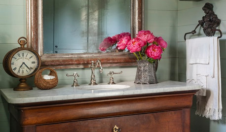Designers Remake Vintage Cabinets Into Bathroom Vanities