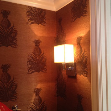fisher island project hand print wallcovering installation
