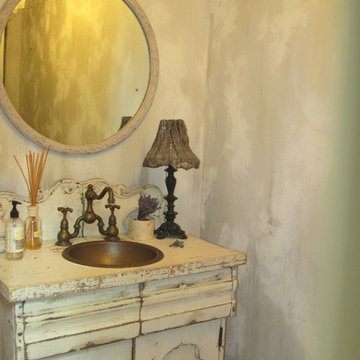 French Country Powder Room in Hunt Country Virginia