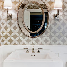 Traditional Powder Room by crbs co.