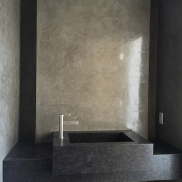 Grey Venetian Plaster Bathroom