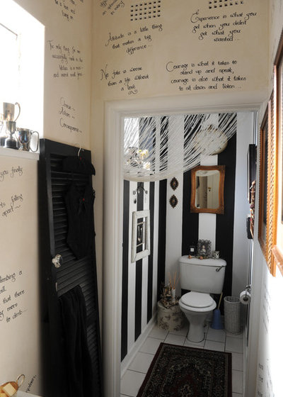 Eklektisch Gästetoilette Guest Bathroom Stripes