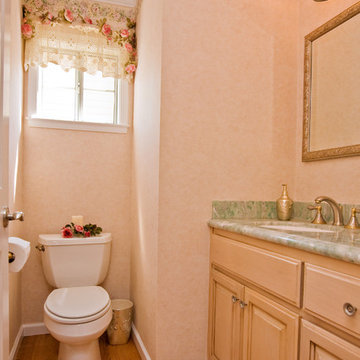 Guest Bathroom with small toilet niche