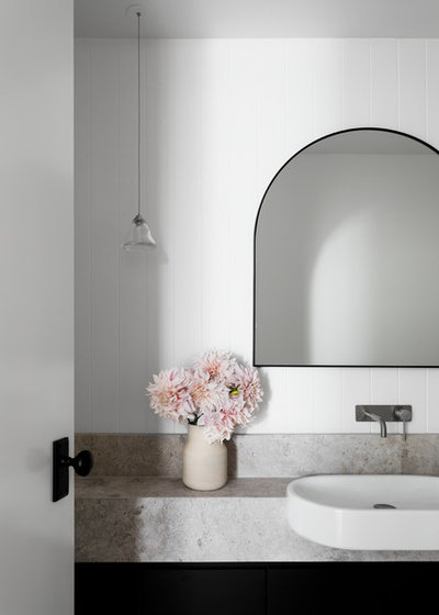 Contemporary Powder Room by Bask Interiors