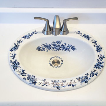 Hand Painted Sinks - Floral Designs
