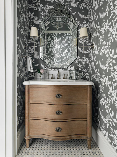 Traditional Powder Room by AFT Construction