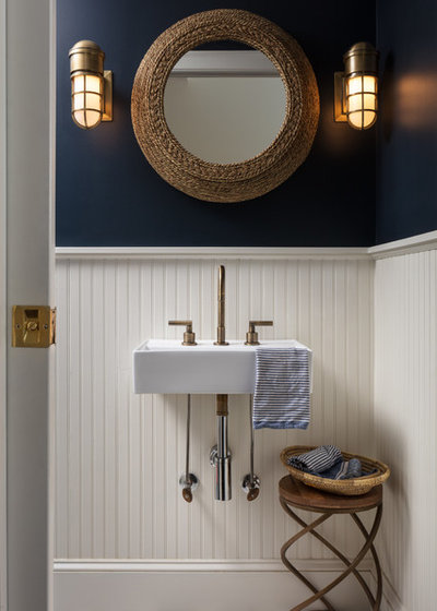 Beach Style Powder Room by M&P Design Group