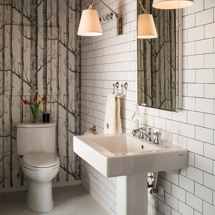 75 Beautiful Cloakroom with Metro Tiles Ideas and Designs - April 2022 ...