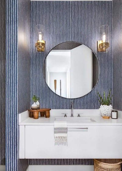 Beach Style Powder Room by Morrison Interiors