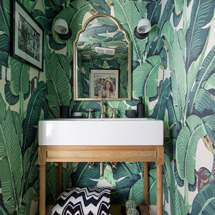 Cette photo montre un WC et toilettes exotique.