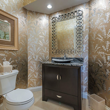 Kitchen and Home Office Remodel in Naples 2022 - Powder Room