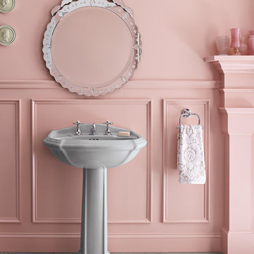 Kohler Portrait Pedestal & Antique Wide-spread Faucet