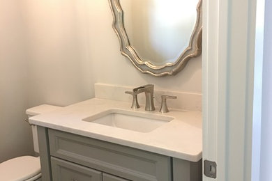 Powder room - transitional powder room idea in Other